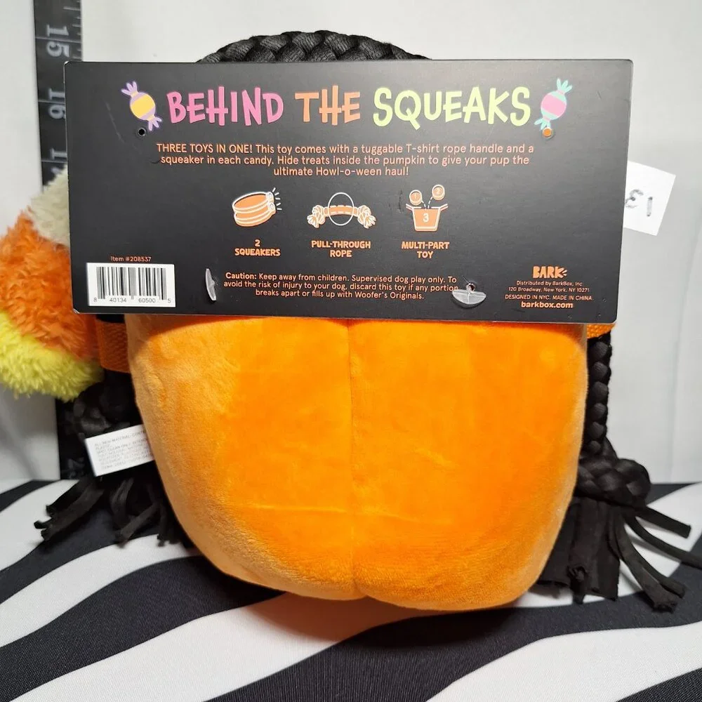NWT Bark Sweet Squeak Swag Dog Toy S-M